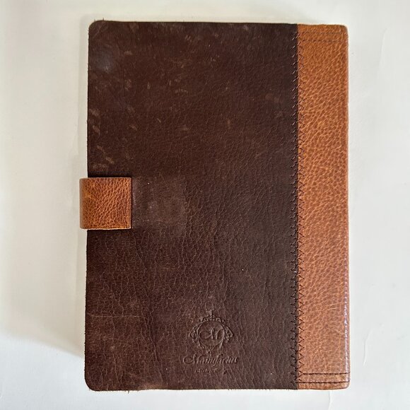 Manufactus Naples Leather Journal Cuoio Dark Brown Made in Italy - Picture 1 of 11